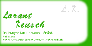 lorant keusch business card