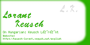 lorant keusch business card